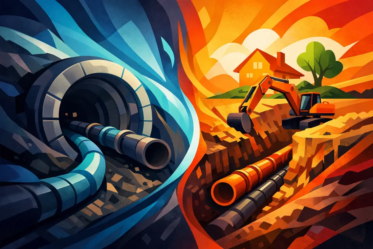 Sewer Tunneling Versus Trenching for Your Home